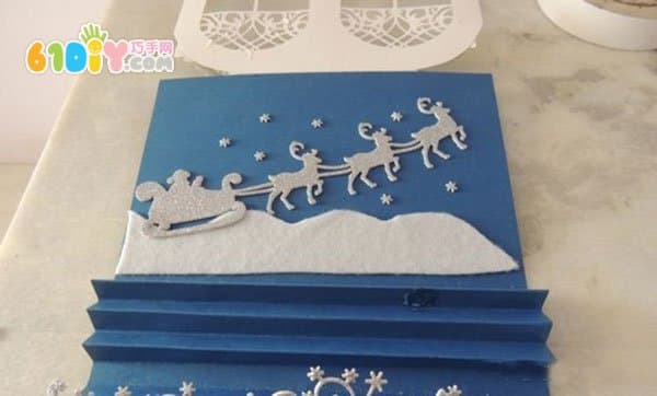 Beautiful three-dimensional Christmas card production