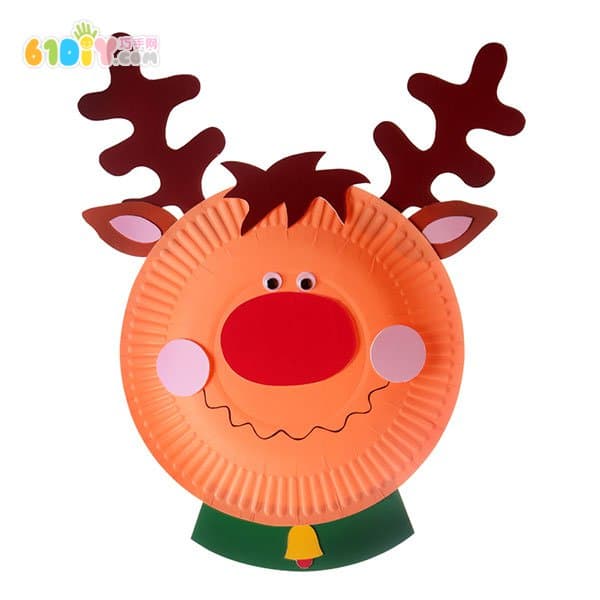 Christmas paper plate handmade reindeer