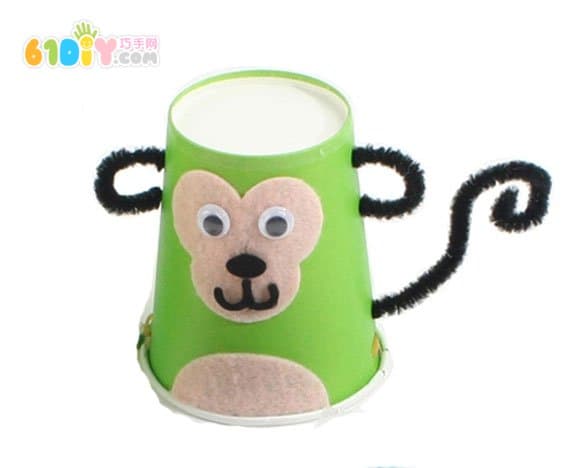 Paper cup monkey handmade
