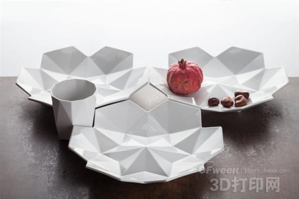 Boutique: beautiful 3D printed tableware in Czech Cubism style