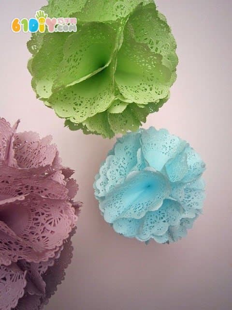 Lace cake paper making holiday pull flower