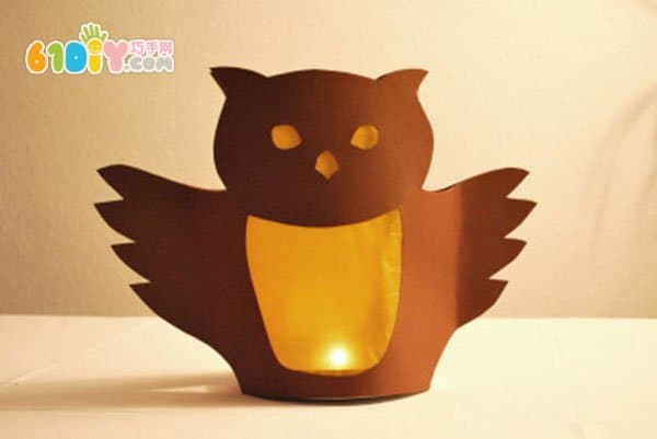 New Year handmade owl lantern