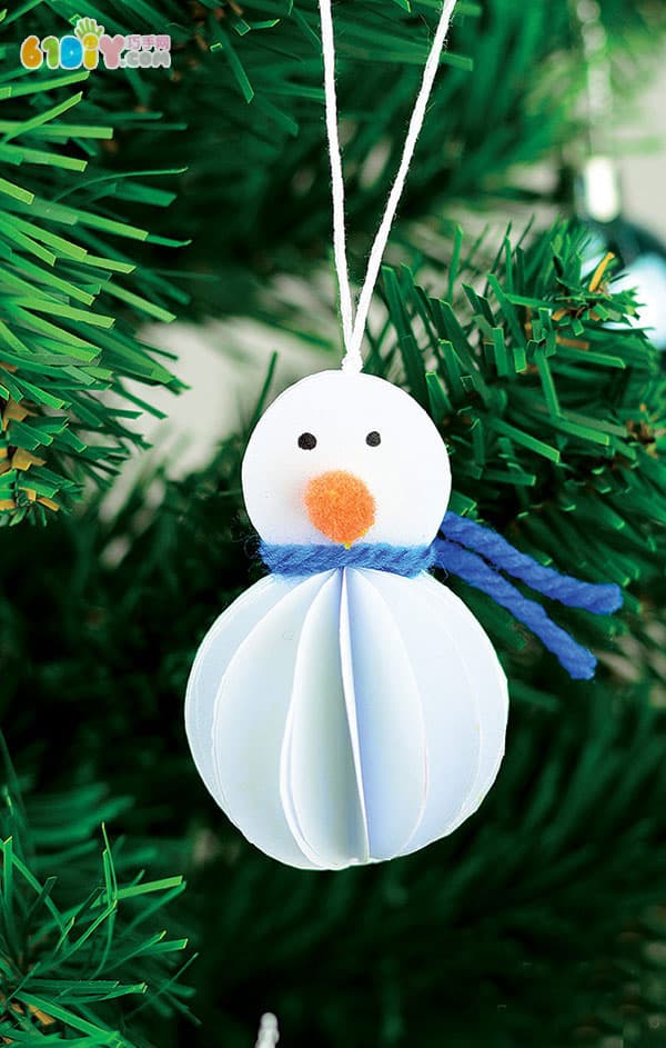 How to make a three-dimensional snowman pendant