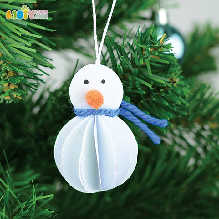 How to make a three-dimensional snowman pendant