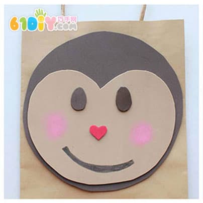 Monkey paper bag handmade