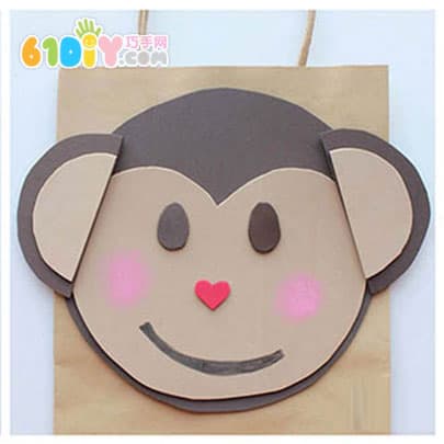 Monkey paper bag handmade