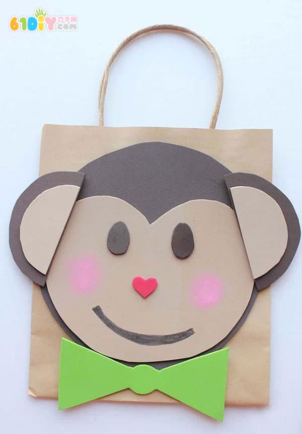 Monkey paper bag handmade