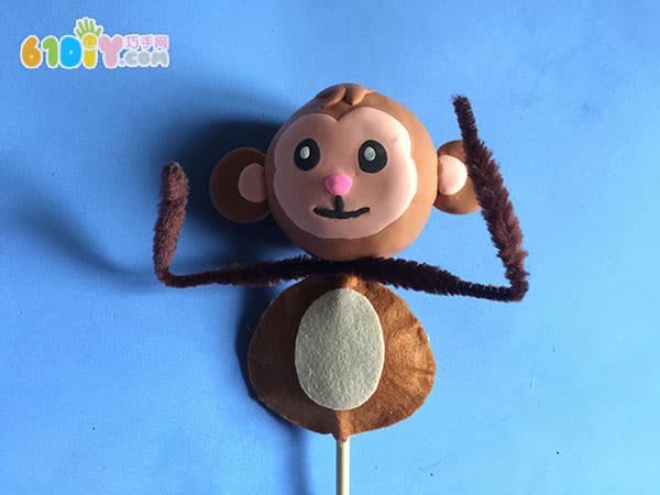 Child monkey year handmade naughty little monkey