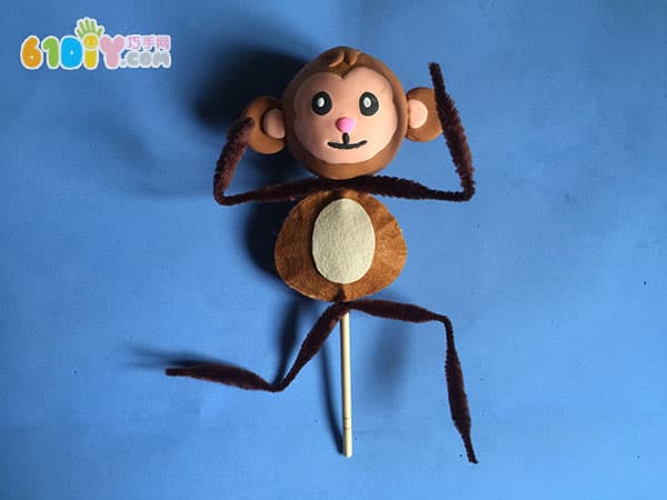 Child monkey year handmade naughty little monkey