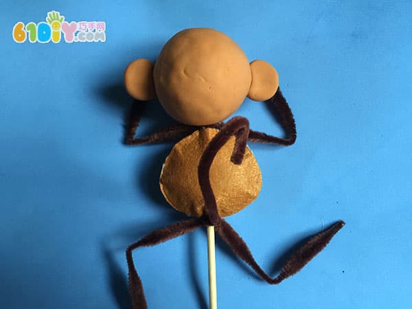 Child monkey year handmade naughty little monkey
