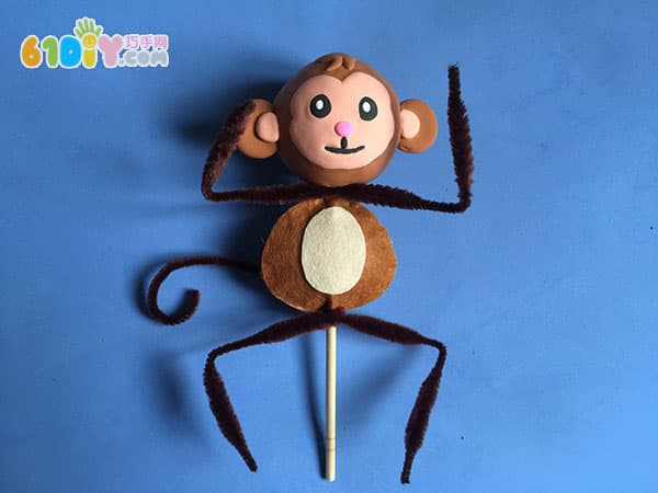 Child monkey year handmade naughty little monkey