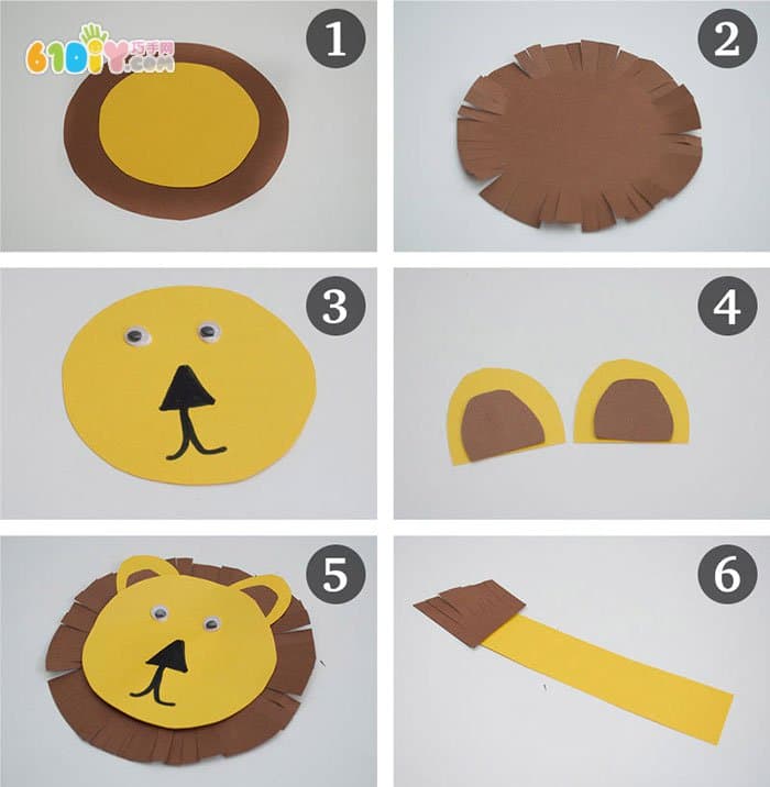 Children's handmade tutorial - cute paper tube lion