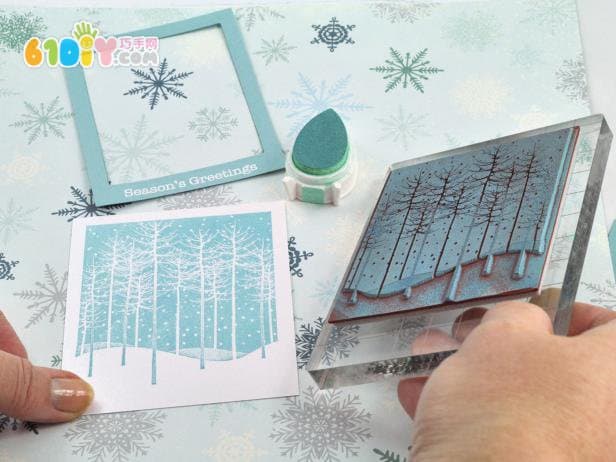 New Year Snow Scene Greeting Card Making Tutorial