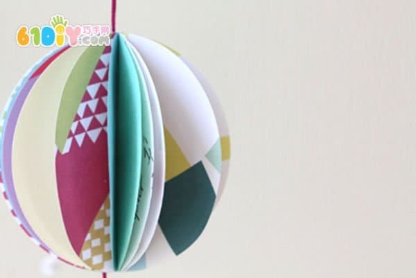 Simple paper ball lantern making method