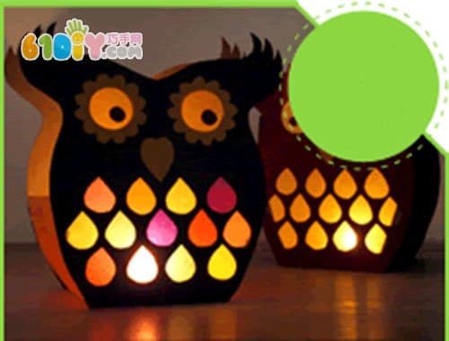 Lantern Festival Children Making Owl Cartoon Lantern