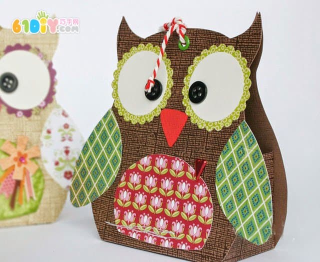 Cute owl gift box making