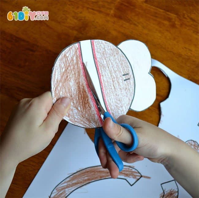 Children's handmade monkey hand puppet