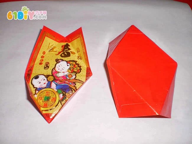 Lantern Festival DIY heart-shaped red envelope lantern making process