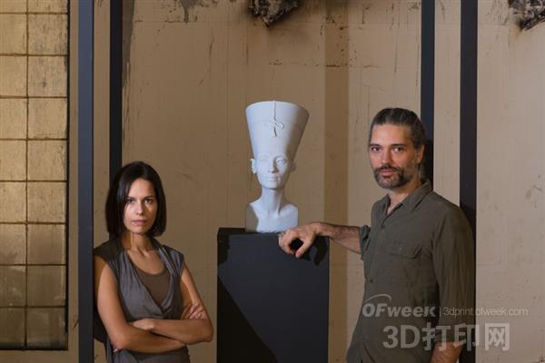 The artist secretly scanned and 3D printed was plundered the bust of the ancient Egyptian queen