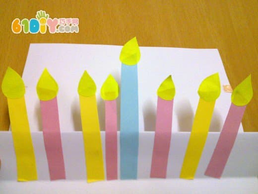 Three-dimensional birthday card making process