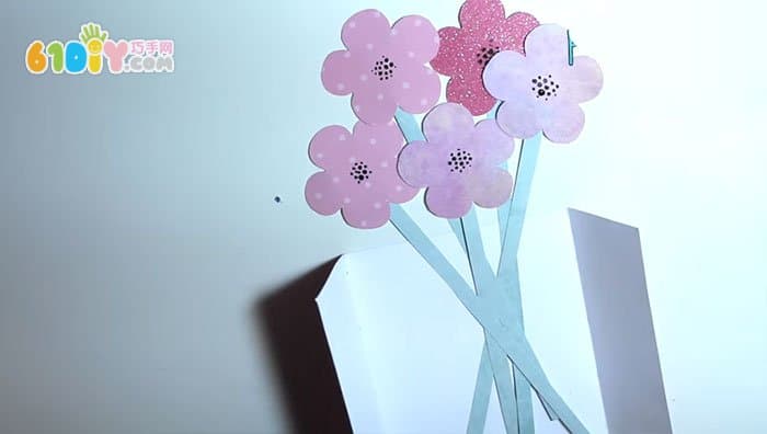 Women's Day Children's Handmade Simple Beautiful Bouquet Cards