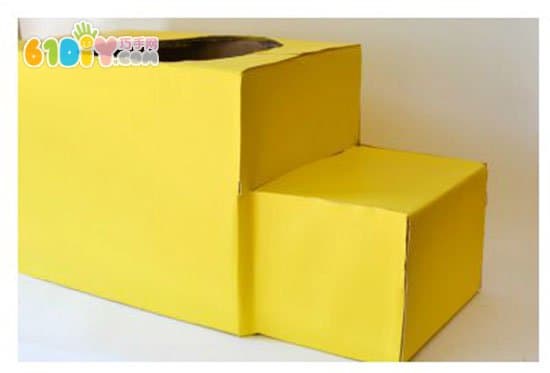 Kindergarten play teaching aid carton car DIY