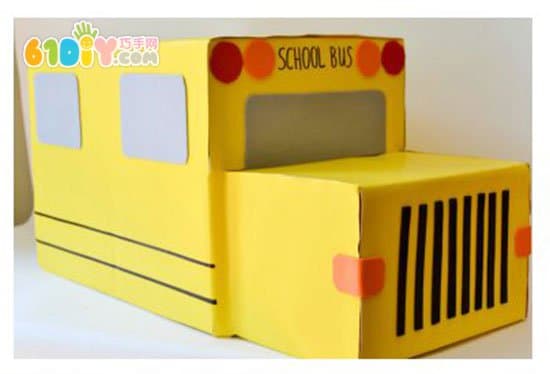 Kindergarten play teaching aid carton car DIY