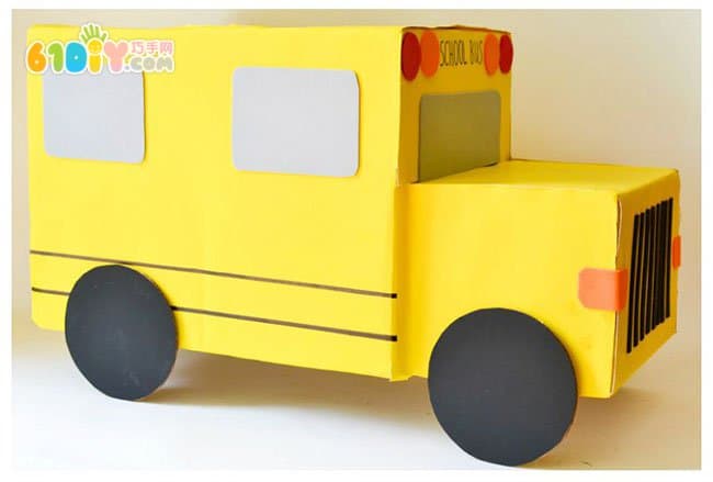 Kindergarten play teaching aid carton car DIY