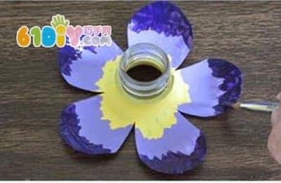 Beverage bottle flower handmade