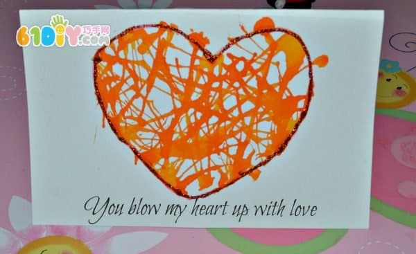 Mother's Day Children's Hand Blowing Love Card