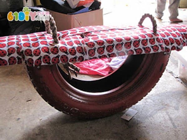 Old tires hand-modified slab