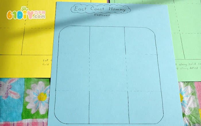 Easter card paper basket handmade