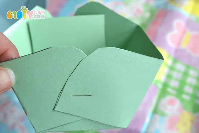 Easter card paper basket handmade