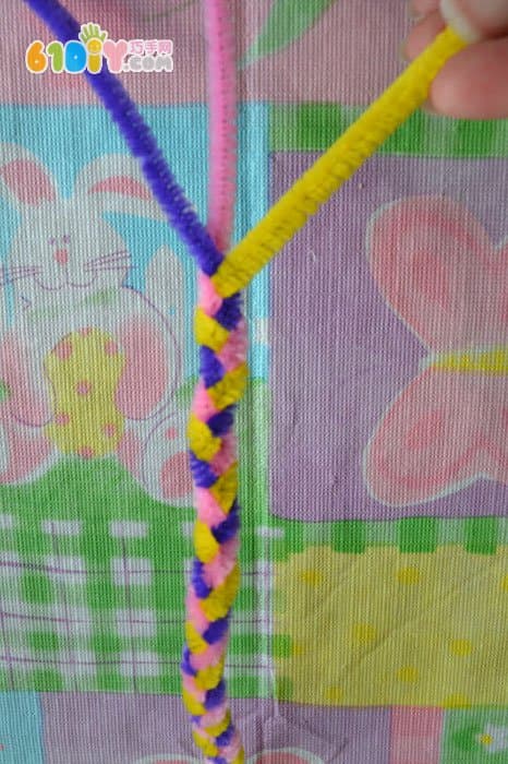 Easter card paper basket handmade