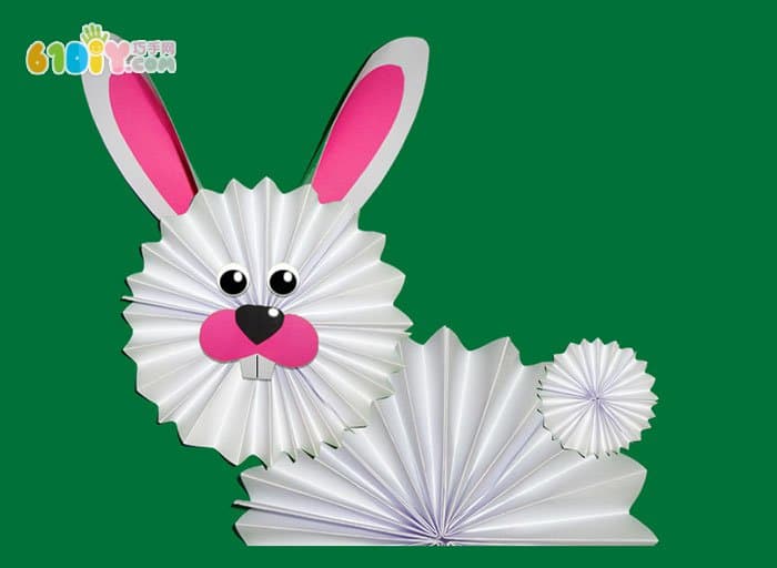 Folding fan series handmade - bunny