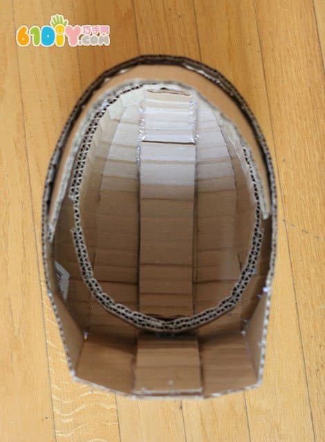 Waste cardboard armor artwork and production process