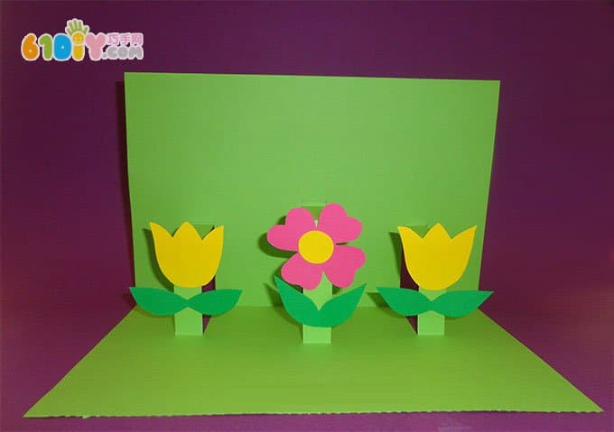 Mother's Day Children's Handmade Three-dimensional Flower Greeting Card