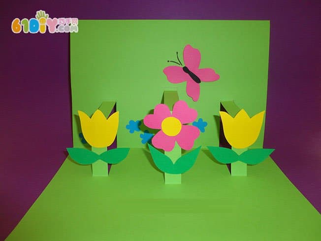 Mother's Day Children's Handmade Three-dimensional Flower Greeting Card