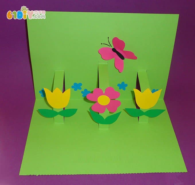 Mother's Day Children's Handmade Three-dimensional Flower Greeting Card