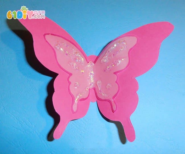 Three-dimensional butterfly handmade steps