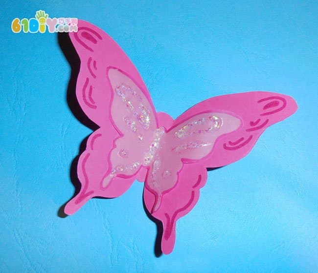 Three-dimensional butterfly handmade steps