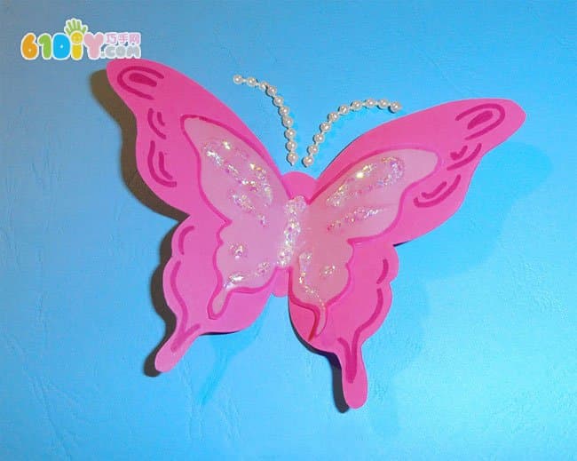 Three-dimensional butterfly handmade steps