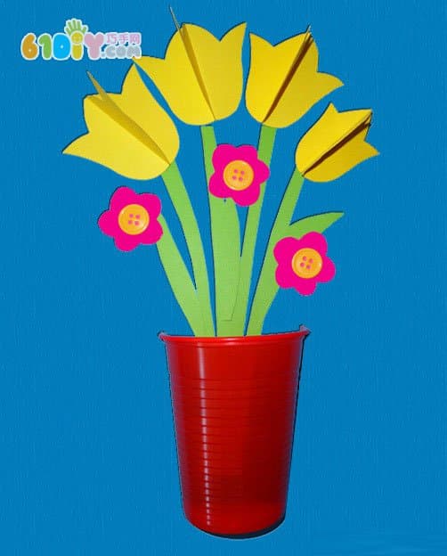 Mother's Day Children's Handmade Tulip Stereo Flowerpot