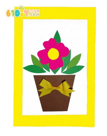 Children's Handmade Flowerpot Card (Mother's Day)