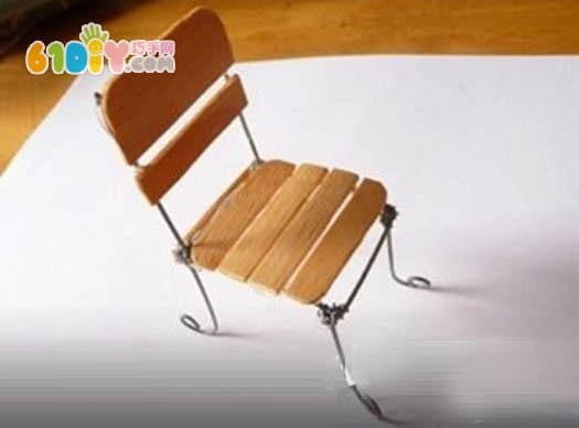 Ice cream bar, thin wire, handmade table and chair