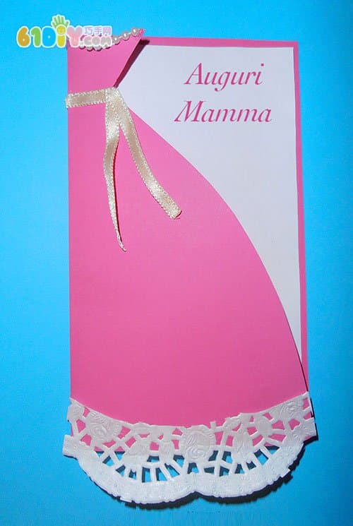 Mother's Day skirt greeting card handmade