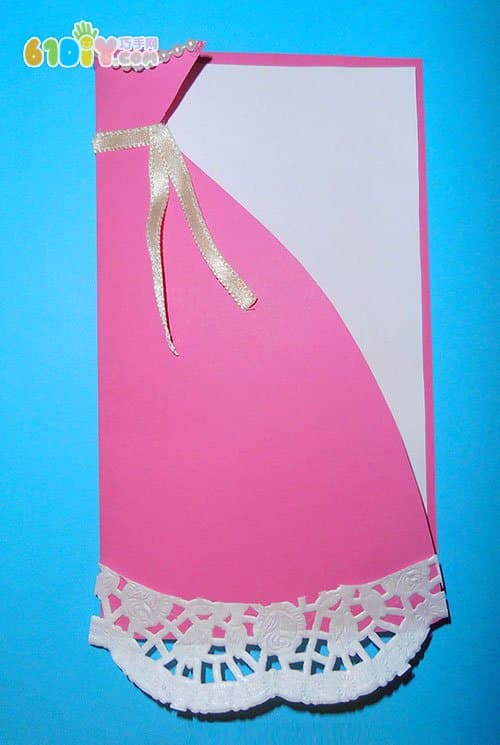 Mother's Day skirt greeting card handmade