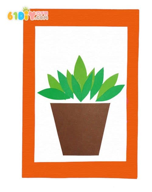 Mother's Day handmade greeting card Flowerpot card DIY