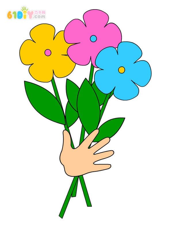 Children's handmade mother's day bouquet