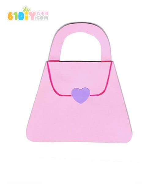 Children's handmade mother's day handbag greeting card